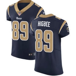 Nike Rams #89 Tyler Higbee Navy Blue Team Color Mens Stitched NFL Vapor Untouchable Elite Jersey