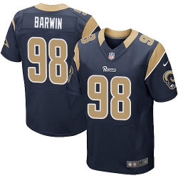 Nike Rams #98 Connor Barwin Navy Blue Team Color Mens Stitched NFL Elite Jersey 2971 84737