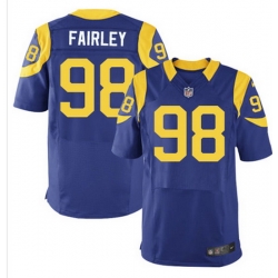 Nike Rams #98 Nick Fairley Royal Blue Alternate Mens Stitched NFL Elite Jersey