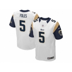 Nike St. Louis Rams 5 Nick Foles white Elite NFL Jersey