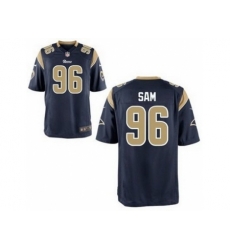 Nike St. Louis Rams 96 Michael Sam Blue Elite NFL Jersey