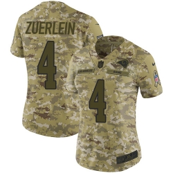 Nike Rams #4 Greg Zuerlein Camo Women Stitched NFL Limited 2018 Salute to Service Jersey