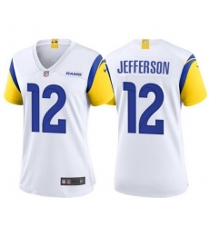 Women Nike Los Angeles Rams 12 Van Jefferson White Vapor Untouchable Limited Jersey