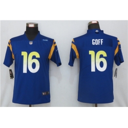 Women Nike Los Angeles Rams 16 Jared Goff Royal 2020 New Vapor Untouchable Limited Jersey