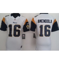 Women Nike St. Louis Rams 16 Danny Amendola White Nike NFL Jersey