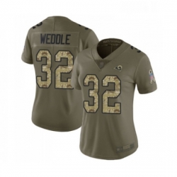 Womens Los Angeles Rams 32 Eric Weddle Limited Olive Camo 2017 Salute to Service Football Jersey