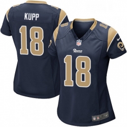 Womens Nike Los Angeles Rams 18 Cooper Kupp Game Navy Blue Team Color NFL Jersey