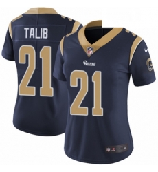 Womens Nike Los Angeles Rams 21 Aqib Talib Navy Blue Team Color Vapor Untouchable Limited Player NFL Jersey