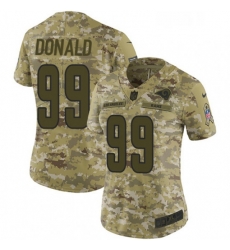 Womens Nike Los Angeles Rams 99 Aaron Donald Limited Camo 2018 Salute to Service NFL Jersey