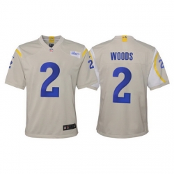 Youth Los Angeles Rams 2 Robert Woods Vapor Limited Bone Jersey