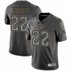 Youth Nike Los Angeles Rams 22 Marcus Peters Gray Static Vapor Untouchable Limited NFL Jersey