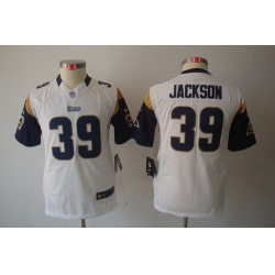 Youth Nike St. Louis Rams #39 Steven Jackson White Limited Jerseys