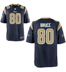 Youth Nike St. Louis Rams 80 Isaac Bruce Game Navy Blue Team Color Home NFL Jersey