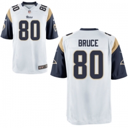 Youth Nike St. Louis Rams 80 Isaac Bruce Game White Road NFL Jersey