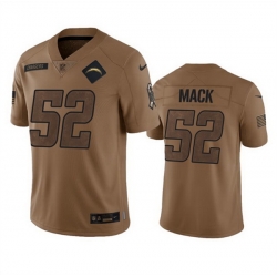 Men Los Angeles Chargers 52 Khalil Mack 2023 Brown Salute To Service Limited Stitched Jersey