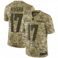 Men Nike Los Angeles Chargers 17 Philip Rivers Limited Camo 2018 Salute to Service NFL Jersey