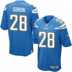 Men Nike Los Angeles Chargers 28 Melvin Gordon Game Electric Blue Alternate NFL Jersey