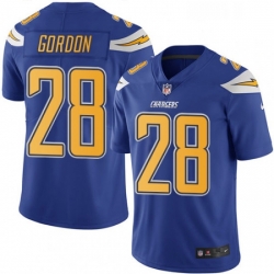 Men Nike Los Angeles Chargers 28 Melvin Gordon Limited Electric Blue Rush Vapor Untouchable NFL Jersey