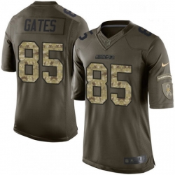 Men Nike Los Angeles Chargers 85 Antonio Gates Limited Green Salute to Service NFL Jersey