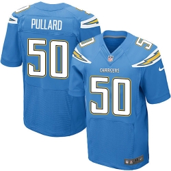 Mens Nike Los Angeles Chargers #50 Hayes Pullard Electric Blue Elite Jersey