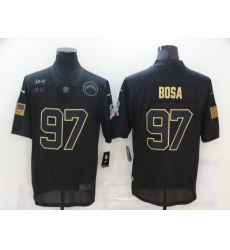 Nike Los Angeles Chargers 97 Joey Bosa Black 2020 Salute To Service Limited Jersey