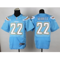 Nike San Diego Chargers 22 Jason Verrett Light Blue Elite NFL Jersey