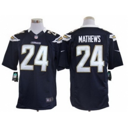 Nike San Diego Chargers 24 Ryan Mathews Dark Blue LIMITED NFL Jersey