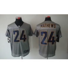 Nike San Diego Chargers 24 Ryan Mathews Grey Elite Shadow NFL Jersey