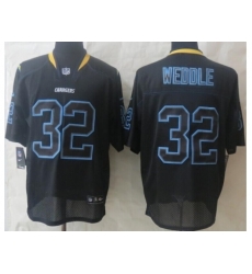 Nike San Diego Chargers 32 Eric Weddle Black Elite Lights Out NFL Jersey