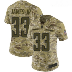 Chargers #33 Derwin James Jr Camo Women Stitched Football Limited 2018 Salute to Service Jersey