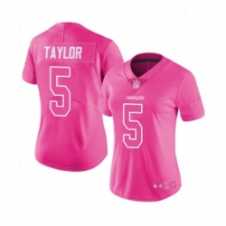 Womens Los Angeles Chargers 5 Tyrod Taylor Limited Pink Rush Fashion Football Jersey