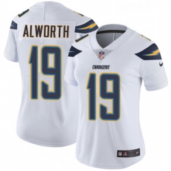 Womens Nike Los Angeles Chargers 19 Lance Alworth White Vapor Untouchable Limited Player NFL Jersey