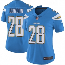 Womens Nike Los Angeles Chargers 28 Melvin Gordon Electric Blue Alternate Vapor Untouchable Limited Player NFL Jersey