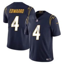 Youth Los Angeles Chargers 4 Gus Edwards Navy Vapor Untouchable Limited Stitched Jersey