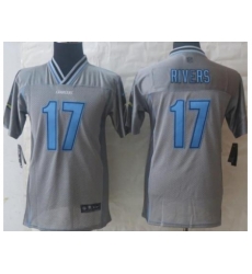 Youth Nike San Diego Chargers 17 Philip Rivers Grey Vapor Elite Jerseys