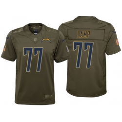 youth chargers forrest lamp olive 2017 salute to service jersey