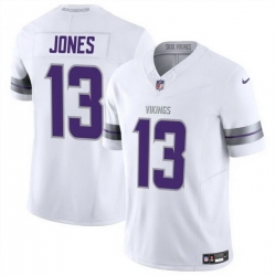 Men Minnesota Vikings 13 Daniel Jones White 2024 F U S E  Winter Warrior Limited Stitched Jersey