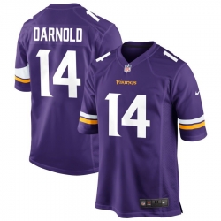 Men Minnesota Vikings  14 Sam Darnold Purple Vapor Untouchable Limited Stitched Jersey