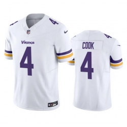 Men Minnesota Vikings 4 Dalvin Cook White 2023 F U S E  Vapor Untouchable Stitched Jersey