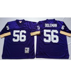 Men Minnesota Vikings 56 Chris Doleman Purple M&N Throwback Jersey