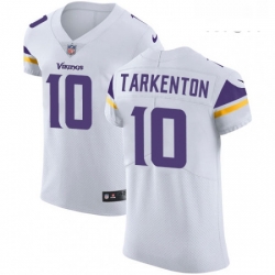 Mens Nike Minnesota Vikings 10 Fran Tarkenton White Vapor Untouchable Elite Player NFL Jersey