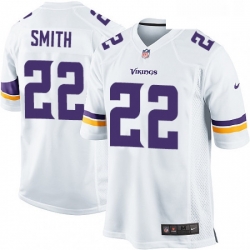 Mens Nike Minnesota Vikings 22 Harrison Smith Game White NFL Jersey