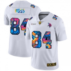 Minnesota Vikings 84 Randy Moss Men White Nike Multi Color 2020 NFL Crucial Catch Limited NFL Jersey