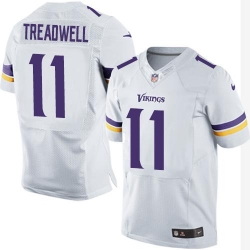 Nike Vikings #11 Laquon Treadwell White Mens Stitched NFL Elite Jersey