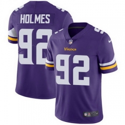 Nike Vikings #92 Jalyn Holmes Purple Team Color Mens Stitched NFL Vapor Untouchable Limited Jersey