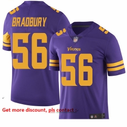 Vikings 56 Garrett Bradbury Purple Men Stitched Football Limited Rush Jersey