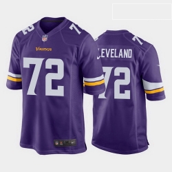 men ezra cleveland minnesota vikings purple game jersey