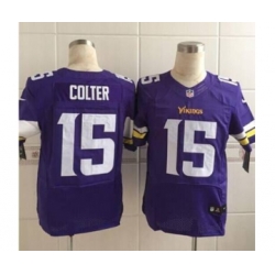 nike nfl jerseys minnesota vikings 15 colter purple[Elite][colter]