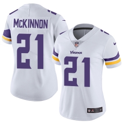 Nike Vikings #21 Jerick McKinnon White Womens Stitched NFL Vapor Untouchable Limited Jersey