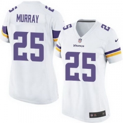 Nike Vikings #25 Latavius Murray White Womens Stitched NFL Elite Jersey